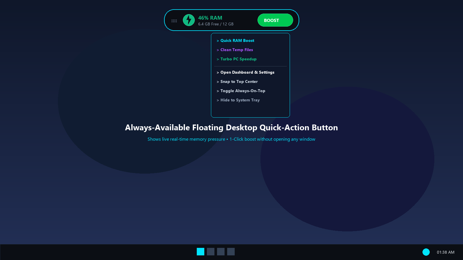 Desktop Floating Action Widget