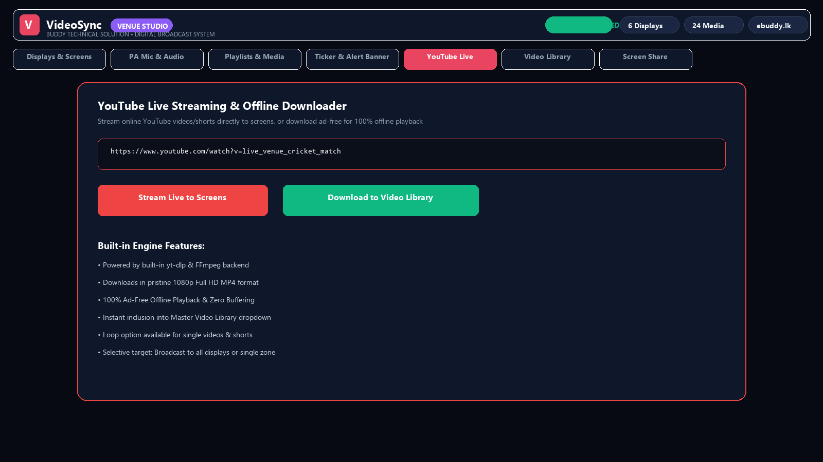 YouTube Live Stream & Downloader